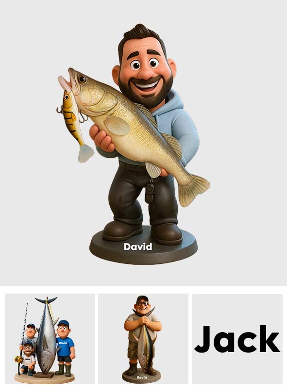 Love Fishing - Personalized Fishing Custom Shaped Acrylic Plaque