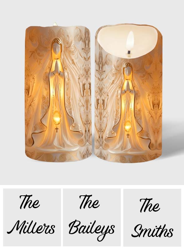 Our Lady - Personalized Christian Flameless Candle