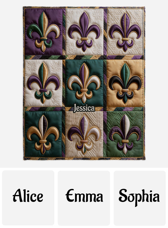Fleur De Lis Mardi Gras - Couverture Mardi Gras personnalisée