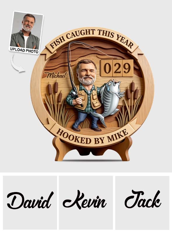 Fish Caught This Year - Personalized Fishing Interchangeable Plaque