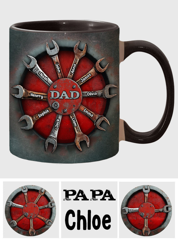 Dad's Tools - Personalized Father Accent Mug
