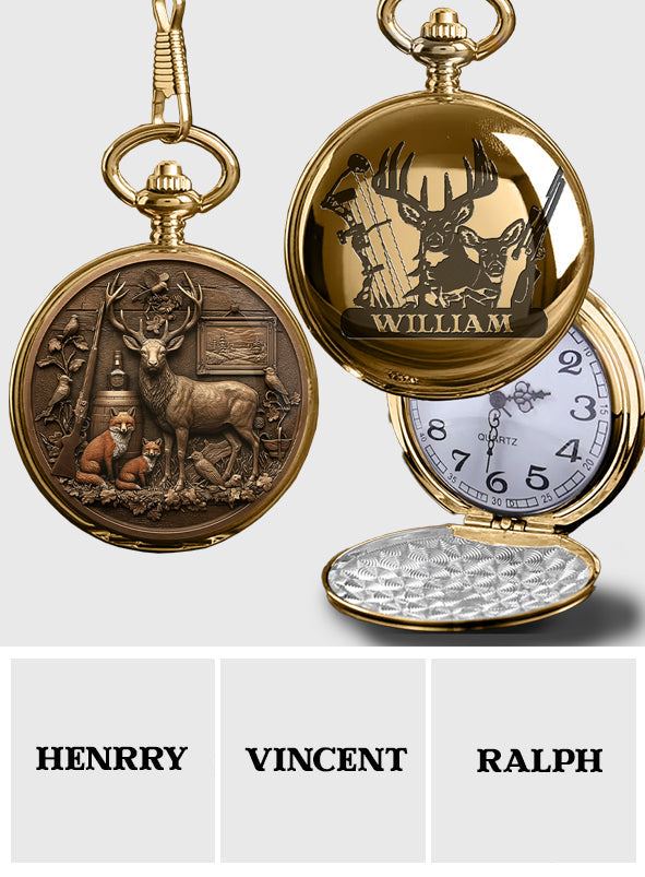 It's Hunting Time - Personalized Hunting Pocket Watch