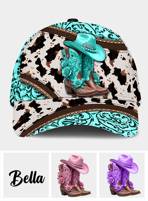 Bottes de cowgirl western - Casquette de cowgirl classique personnalisée