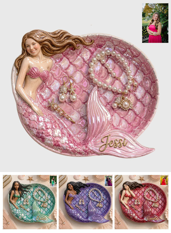 Beautiful Mermaid - Personalized Mermaid Catch-All Tray