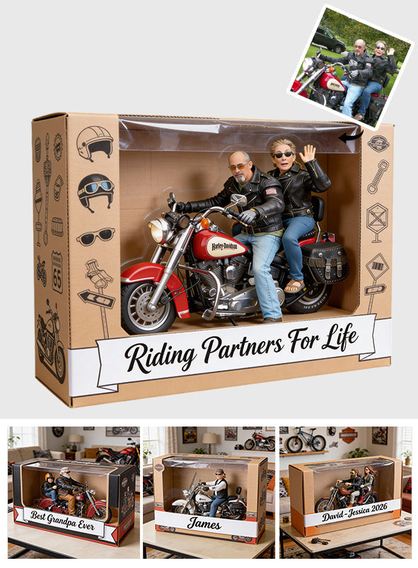 Passionné de moto - Plaque acrylique personnalisée en forme de motard