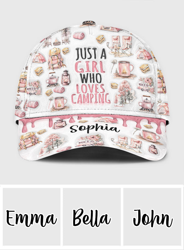 Just A Girl Who Loves Camping - Personalized Camping Classic Cap