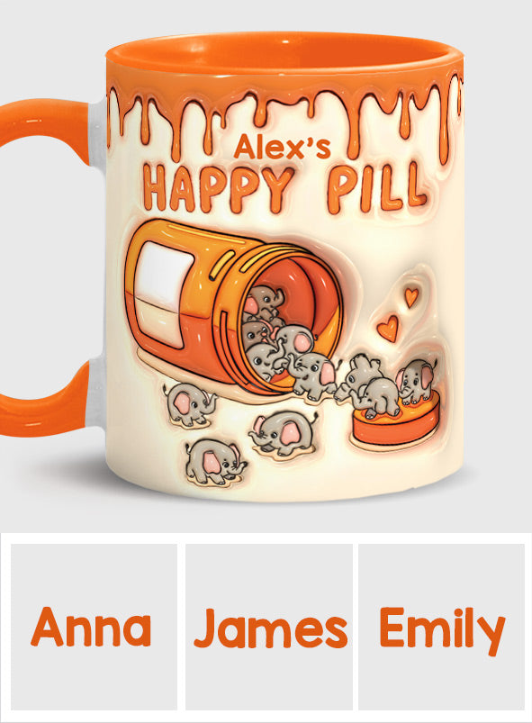 My Happy Pill - Personalized Elephant Accent Mug