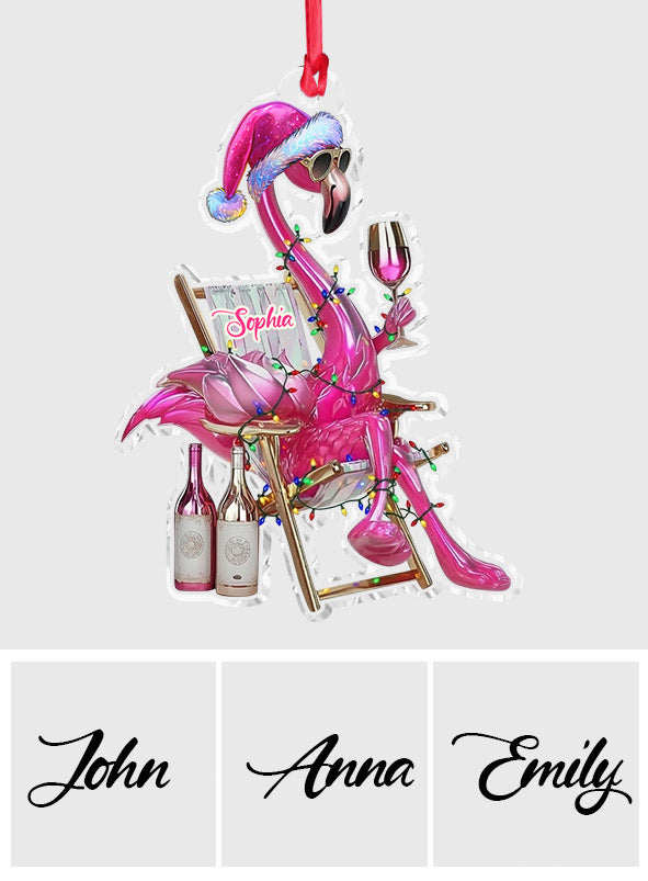 Magnifique flamant rose - Ornement flamant rose personnalisé