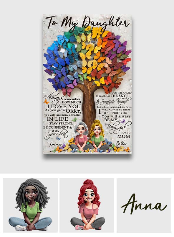 À ma fille - Toile et affiche personnalisées