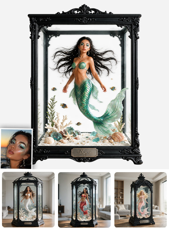 Personalized Mermaid Display Table Decor - Personalized Mermaid 2-Side Printed Acrylic Plaque