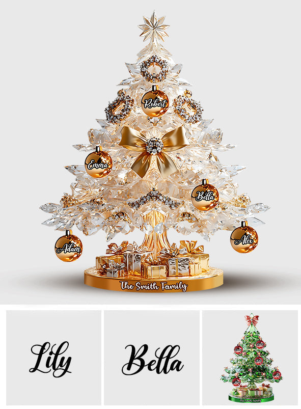 Joyeux Noël - Plaque acrylique personnalisée pour la famille