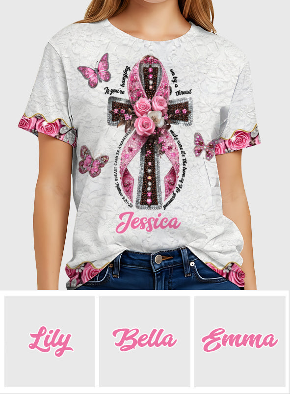 Foi, Espoir, Amour - T-shirt personnalisé de sensibilisation au cancer du sein