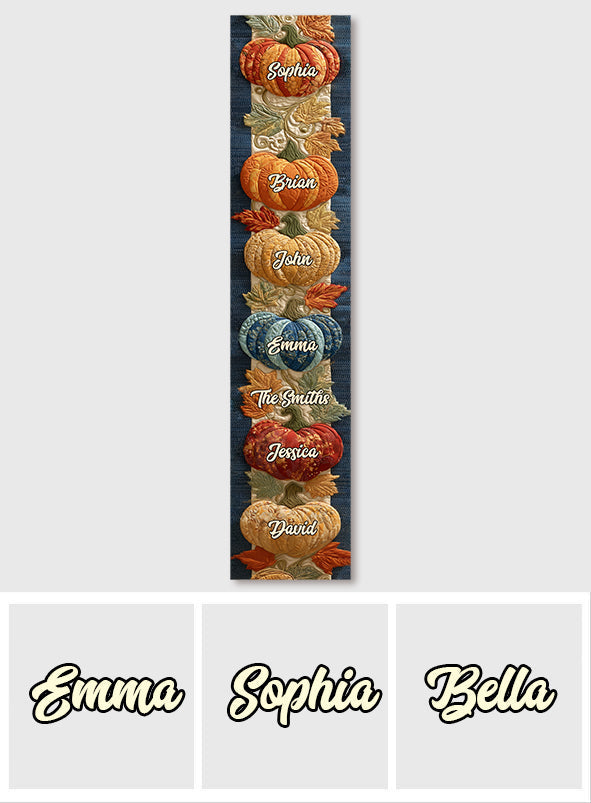 Jusqu'à la saison - Chemin de table familial personnalisé