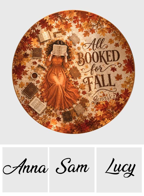 All Booked For Fall - Personalized Book Non-Slip Tufted Rug