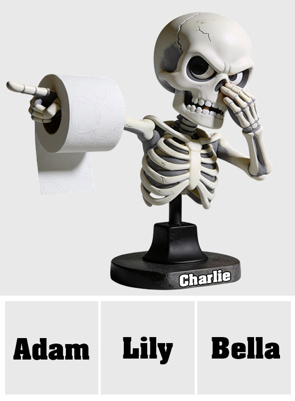 Décoration de salle de bain humoristique - Plaque acrylique personnalisée en forme de crâne