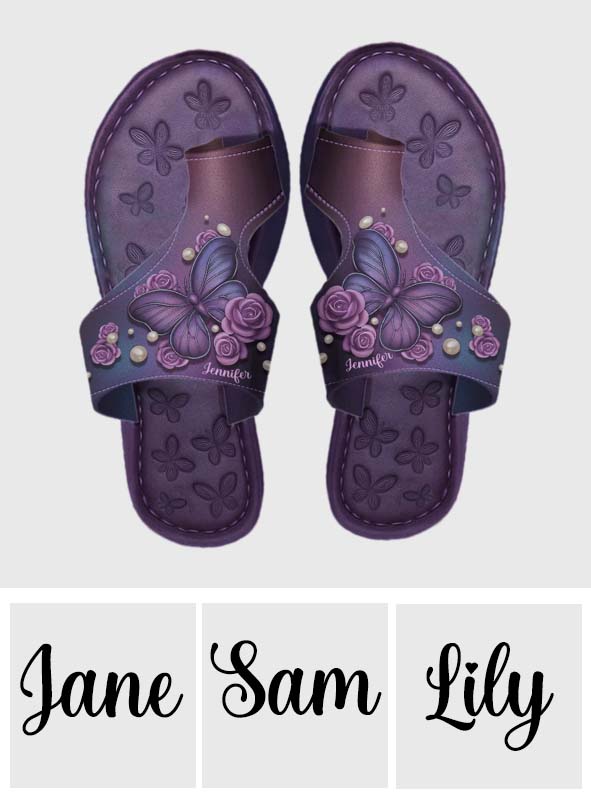 Sandales à bout ouvert personnalisées Love Butterfly -