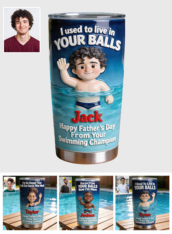 De Votre Champion de Natation - Tasse Personnalisée pour Papa