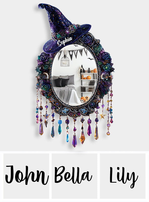 Décoration de chambre magique - Miroir mural personnalisé de sorcière