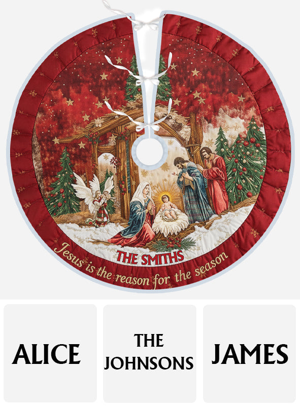 Jésus est la raison de cette fête - Jupe de sapin chrétienne personnalisée - Jupe de sapin chrétienne personnalisée