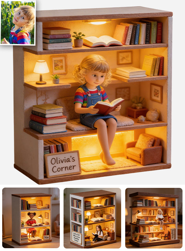 Lampe de Nuit LED Acrylique Personnalisée - Amour de la Lecture