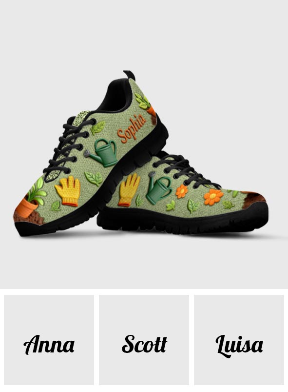 Gardening Is My Therapy - Personalized Gardening Sneakers