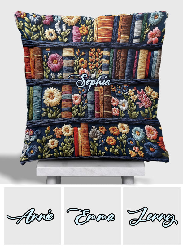 Coussin décoratif personnalisé « Amoureux de la lecture »