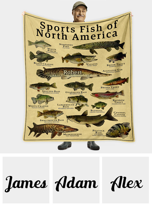 Couverture de pêche personnalisée Fish Of America