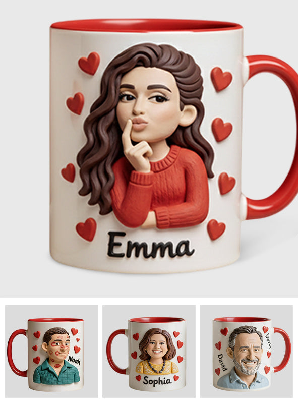 Cadeau idéal pour un couple, personnalisé à partir de n'importe quelle photo : tasse et sous-verre assortis.