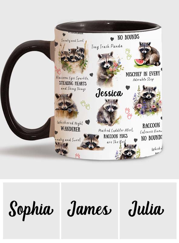 Little Bandit Paws - Personalized Raccoon Accent Mug