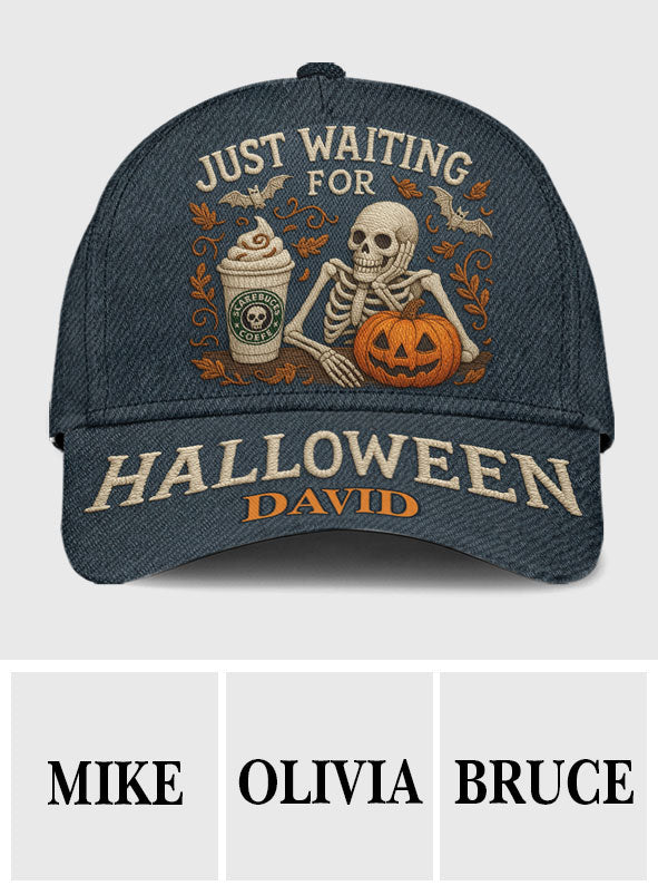En attendant Halloween - Casquette classique personnalisée tête de mort