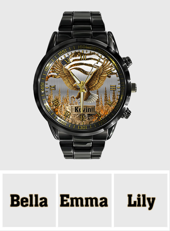 Montre-bracelet personnalisée Aigle à tête blanche Strong Eagle - Montre-bracelet Aigle à tête blanche