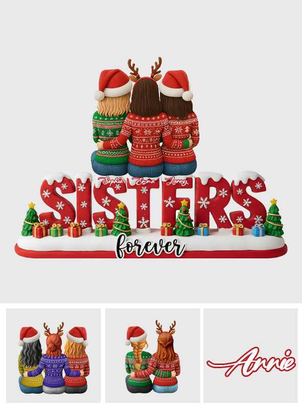 Sœurs pour toujours - Plaque acrylique personnalisée en forme de sœur