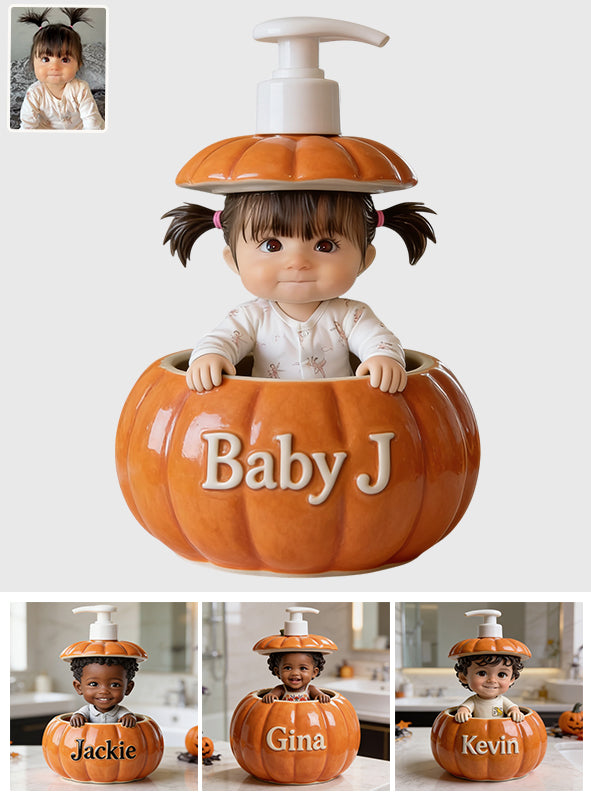 Pumpkin Peek-A-Boo - Personalized Kid Pump Dispenser