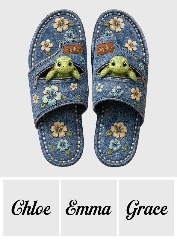 Tongs Tortue - Sandales Ouvertes Personnalisées