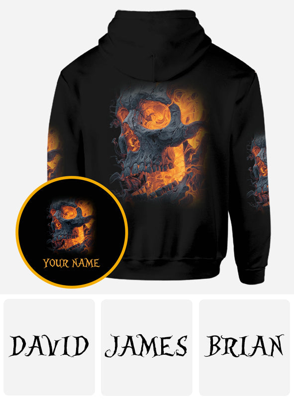 T-shirt personnalisé avec squelette lumineux et crâne intégral