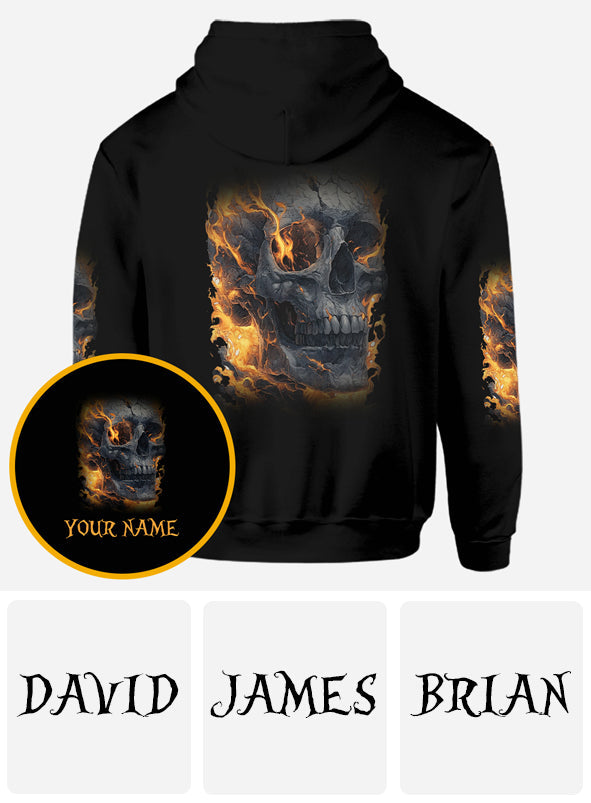 T-shirt personnalisé avec squelette lumineux et crâne intégral