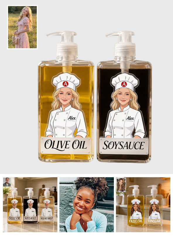Distributeur de Cuisine Personnalisé pour Amateurs de Cuisine - Distributeur de Pompe Personnalisé