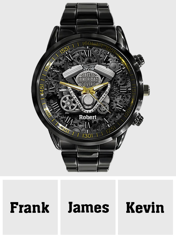 Best Dad Ever - Personalized Biker Hand Watch