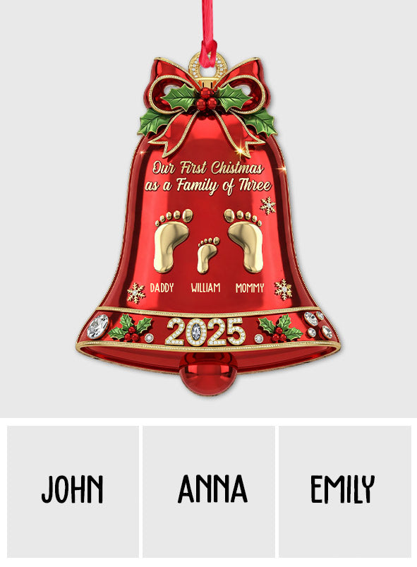 1st Christmas As A Family - Personalized Family Ornament