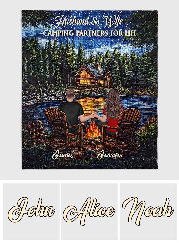 Happy Campers - Personalized Camping Blanket