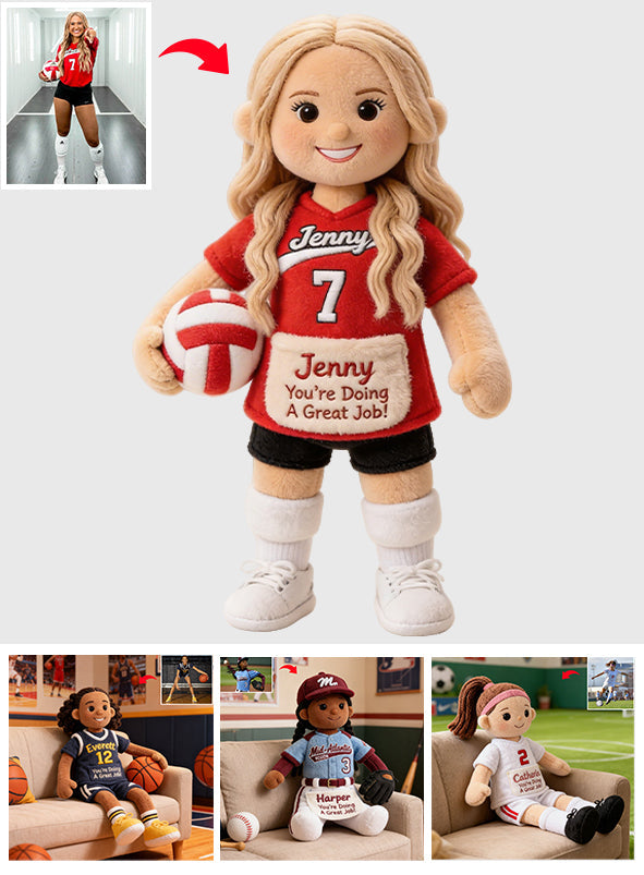 Vous faites un excellent travail ! - Coussin de volleyball personnalisé en fausse fourrure de qualité supérieure