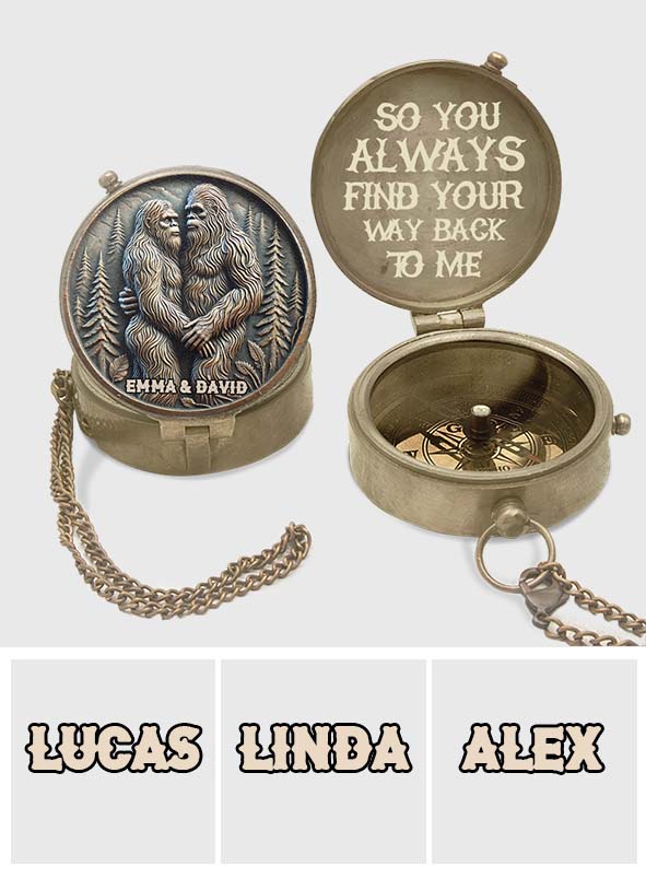 Find Your Way Back To Me - Personalized Camping Compass