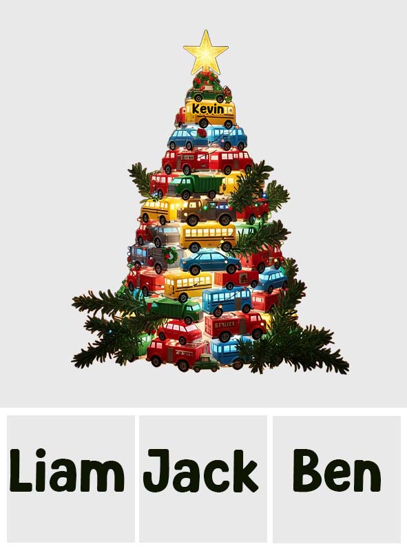 Veilleuse LED personnalisée pour enfant, motif voitures, Noël