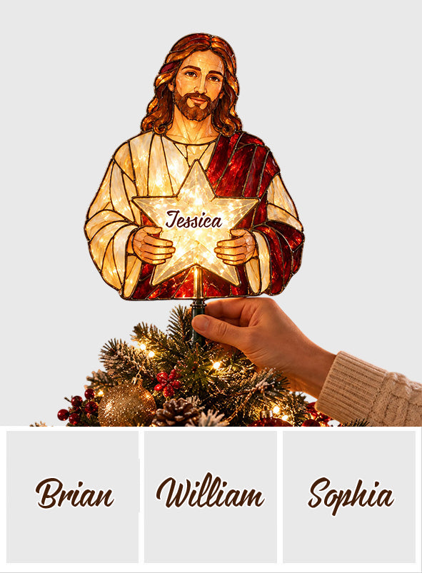 The Holy Night - Personalized Christian LED Light Tree Topper