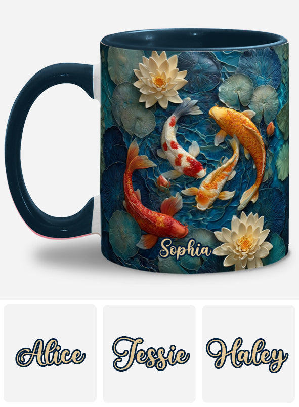 Beautiful Fish - Personalized Koi Fish Accent Mug