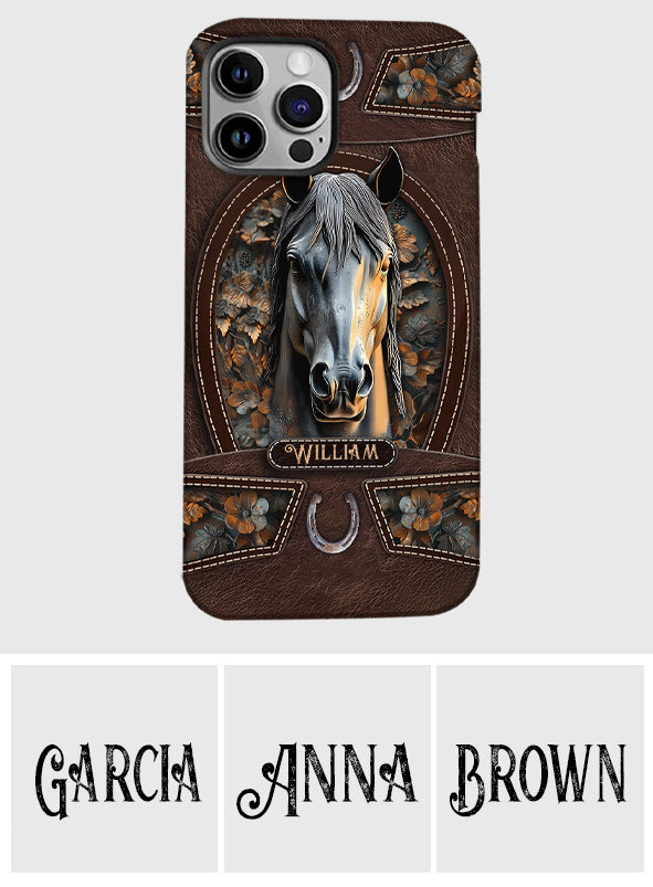 Love Horse - Personalized Horse Full Print Phone Case