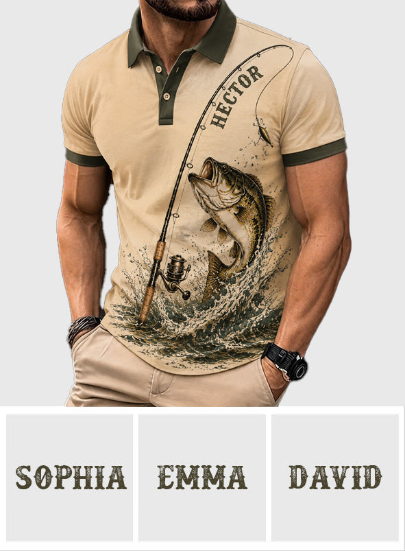 Love Fishing - Personalized Fishing Polo Shirt