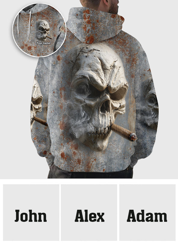 T-shirt personnalisé à motif crâne intégral - Tête de mort forte