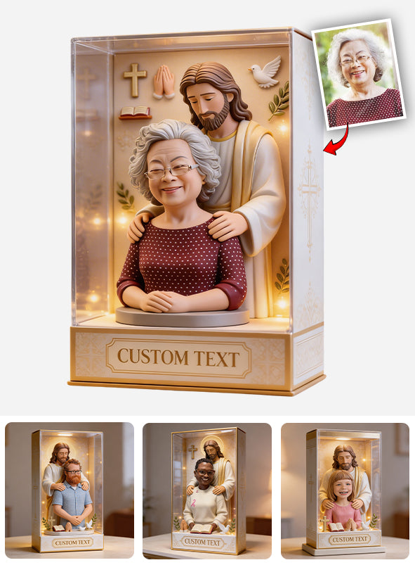 God Has You In His Arms - Personalized Christian Custom Shaped Acrylic Plaque