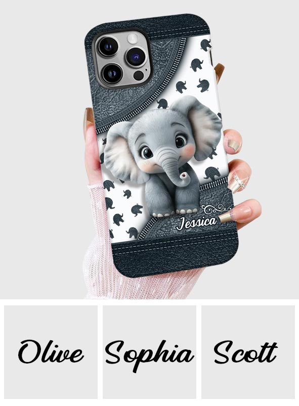 Cute Baby Elephant - Personalized Elephant Full Print Phone Case